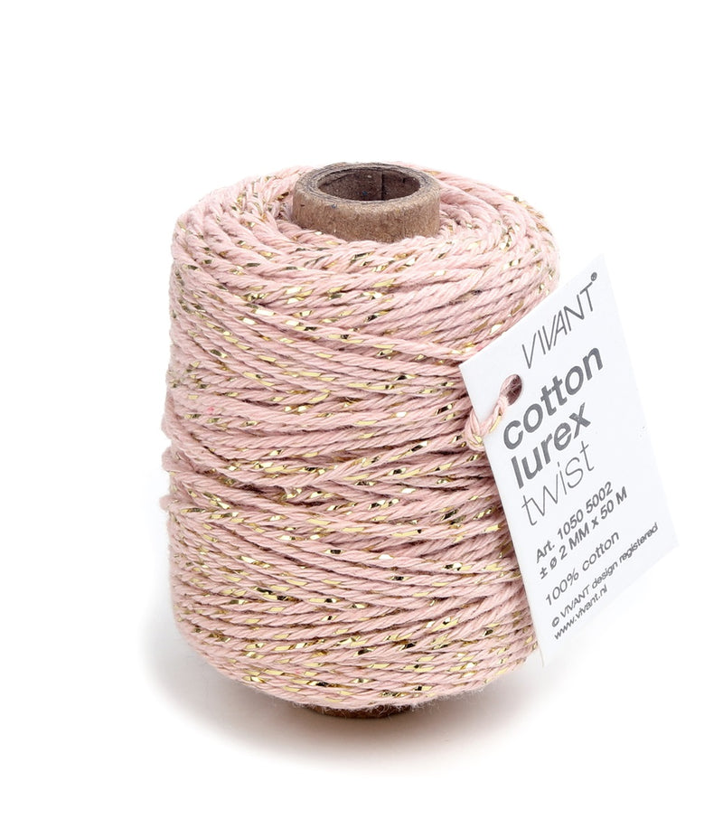 Vivant - Lurex Cotton Cord - Marble Rose, 1050.5002.12