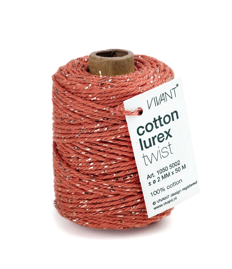 Vivant - Lurex Cotton Cord - Rust, 1050.5002.23