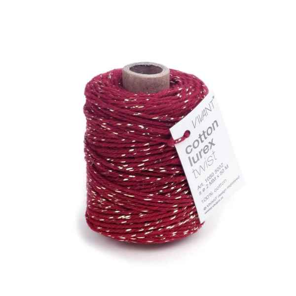 Vivant - Lurex Cotton Cord - Bordeaux, 1050.5002.25