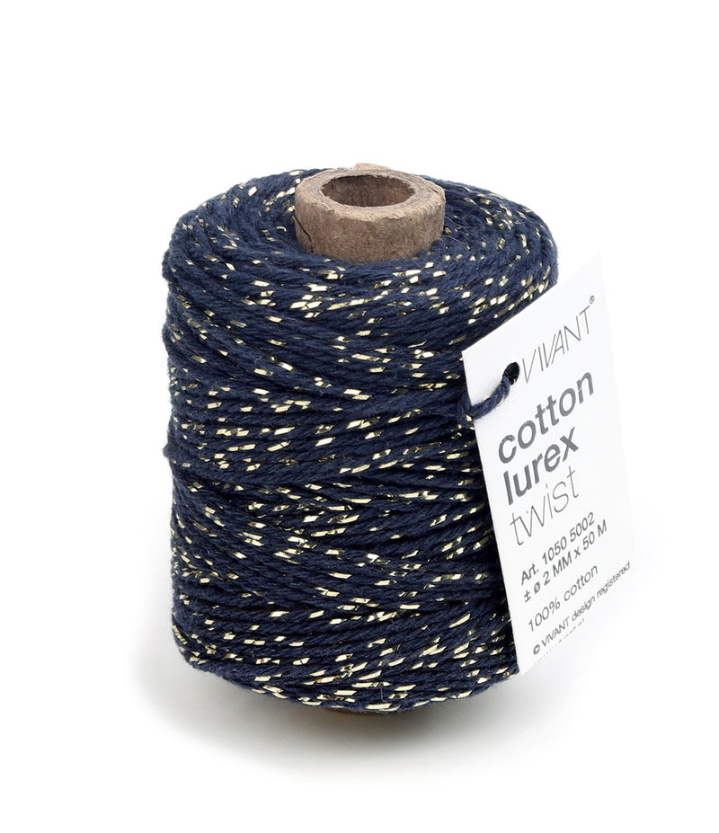 Vivant - Lurex Cotton Cord - Dark Blue, 1050.5002.44