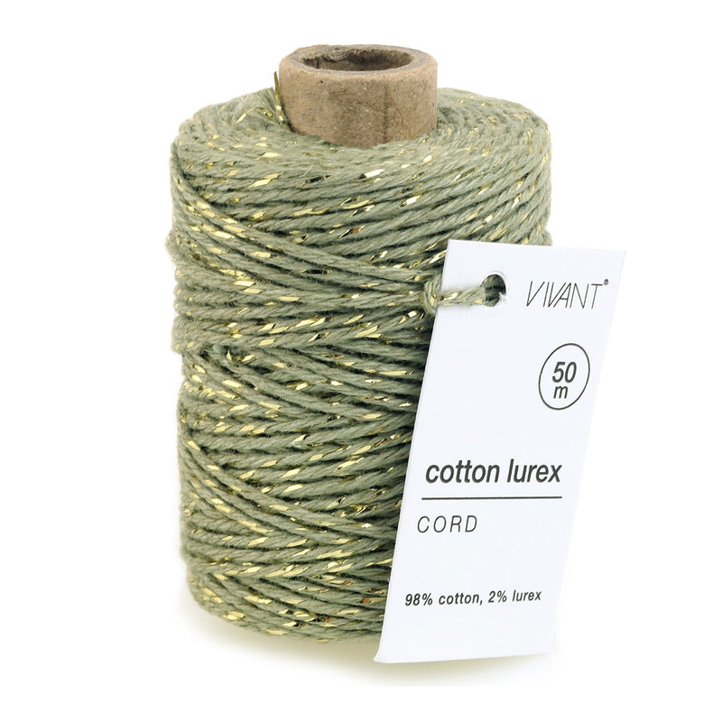 Vivant - Lurex Cotton Cord - Sage Green, 1050.5002.60A