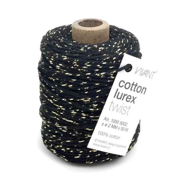 Vivant - Lurex Cotton Cord - Black, 1050.5002.89