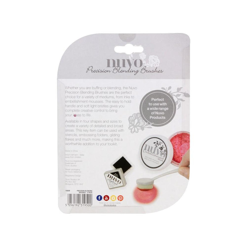 Nuvo - Precision Blending Brushes - 4 Pack, 1950N