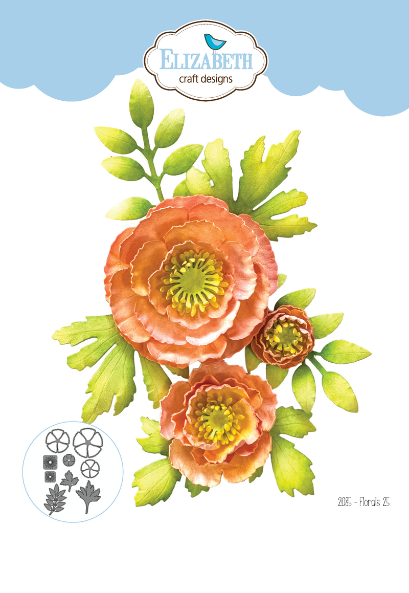 Elizabeth Craft Designs Die Set - Florals 25, ECD-2085 by Angelica Turner