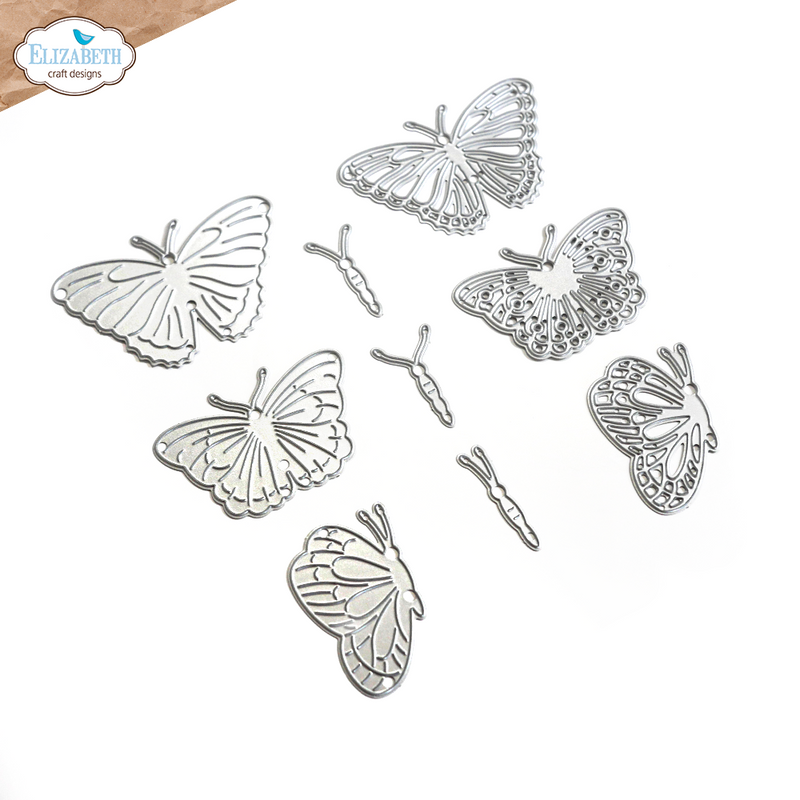 Elizabeth Craft Designs Die Set - Layered Butterflies, 2119 by: Paper Flowers