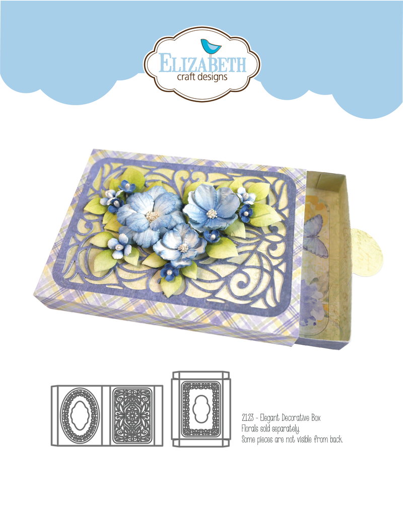 Elizabeth Craft Designs Die Set - Elegant Decorative Box, 2123 by: Paper Flowers