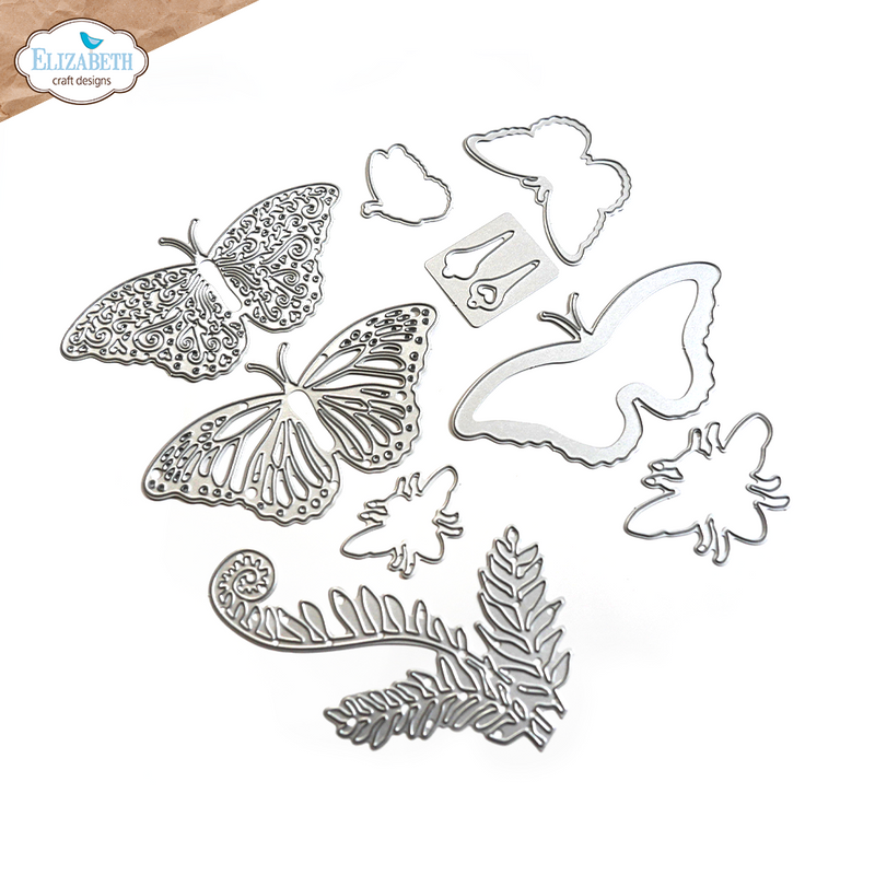 Elizabeth Craft Designs Die Set - Layered Butterfly, 2134