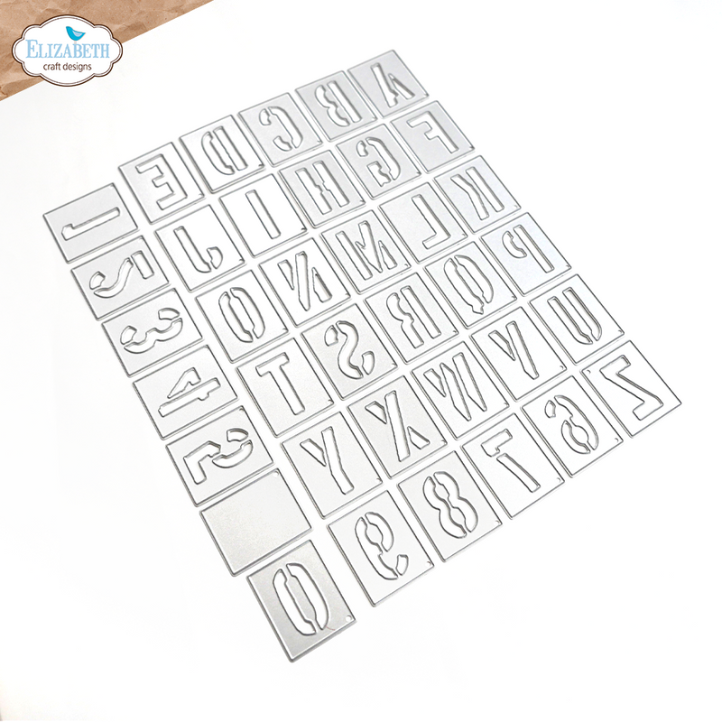 Elizabeth Craft Designs Die Set - Stencil Alphabet, 2173