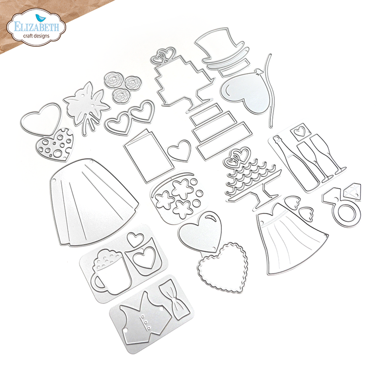 Elizabeth Craft Designs Die Set - Valentines & Wedding Accessories, 2207