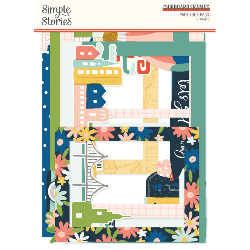 Simple Stories Chipboard Frames - Pack Your Bags, PYB22123