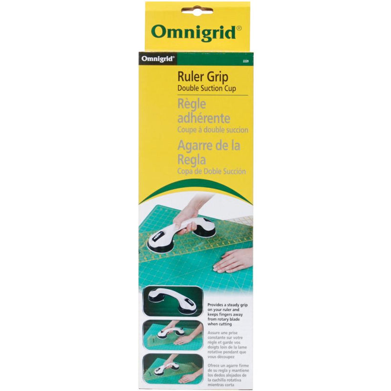 Omnigrid - Ruler Grip Double Suction Cup - White, 2229