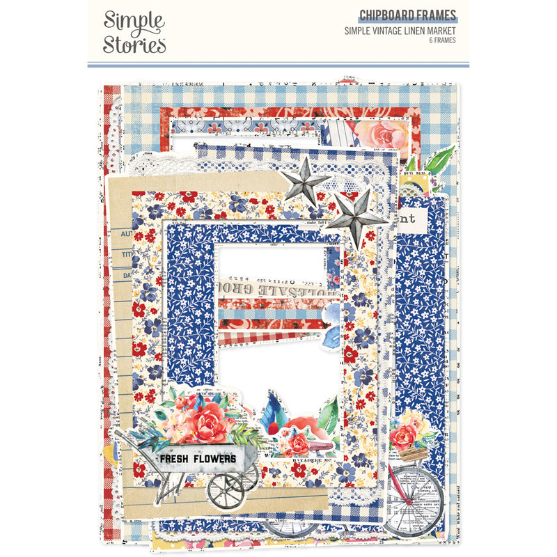 Simple Stories Chipboard Frames - Simple Vintage Linen Market, 22727