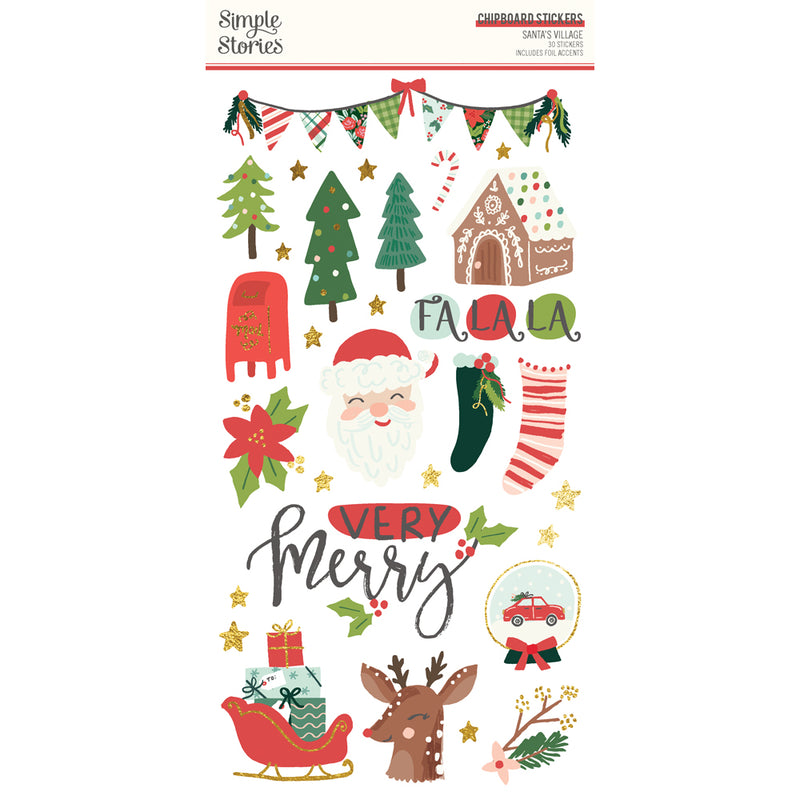 Simple Stories - Chipboard Stickers - Santa's Village, 23017