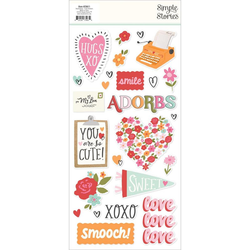 Simple Stories - Foam Stickers - Heartstrings, 23611