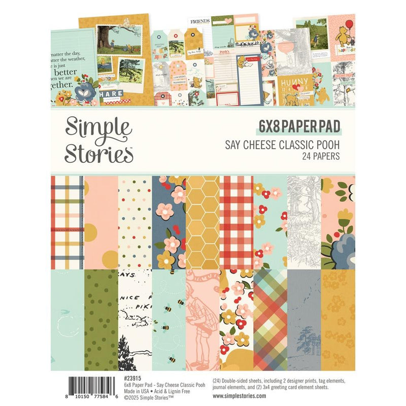 Coming Soon - Simple Stories D/S 6x8 Paper Pad - Say Cheese Classic Pooh, 23915