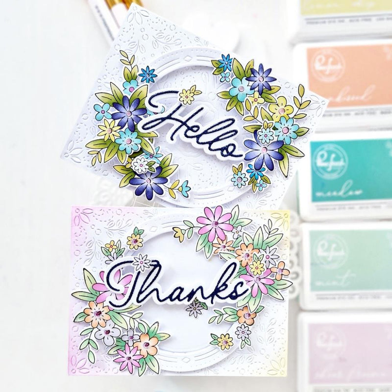 Pinkfresh Studio Die - Cheerful Blossoms, 262824