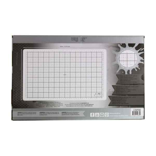 Tim Holtz - Travel Glass Studio Mat 15.75" x 10.25" - White, 2634EUS