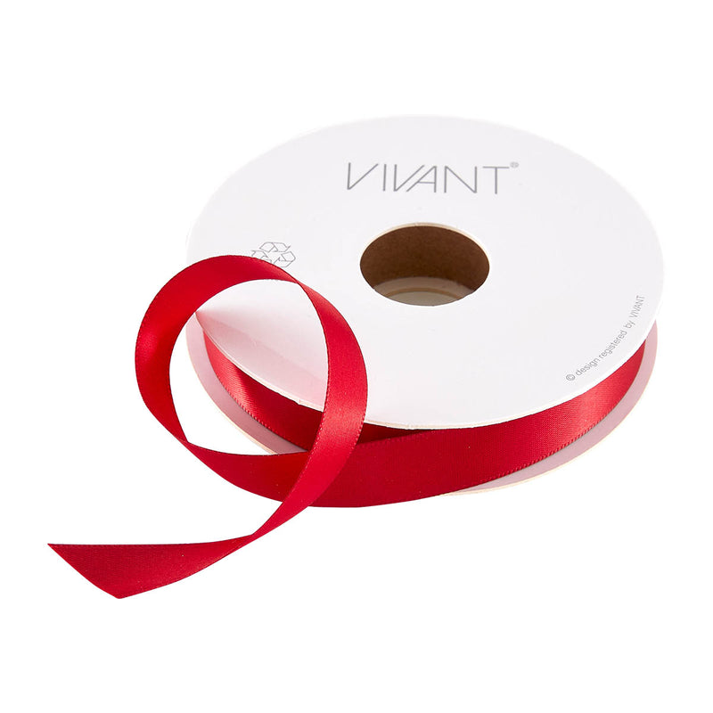 Vivant - Double Faced Satin Ribbon - Warm Red, 3301.2516.21