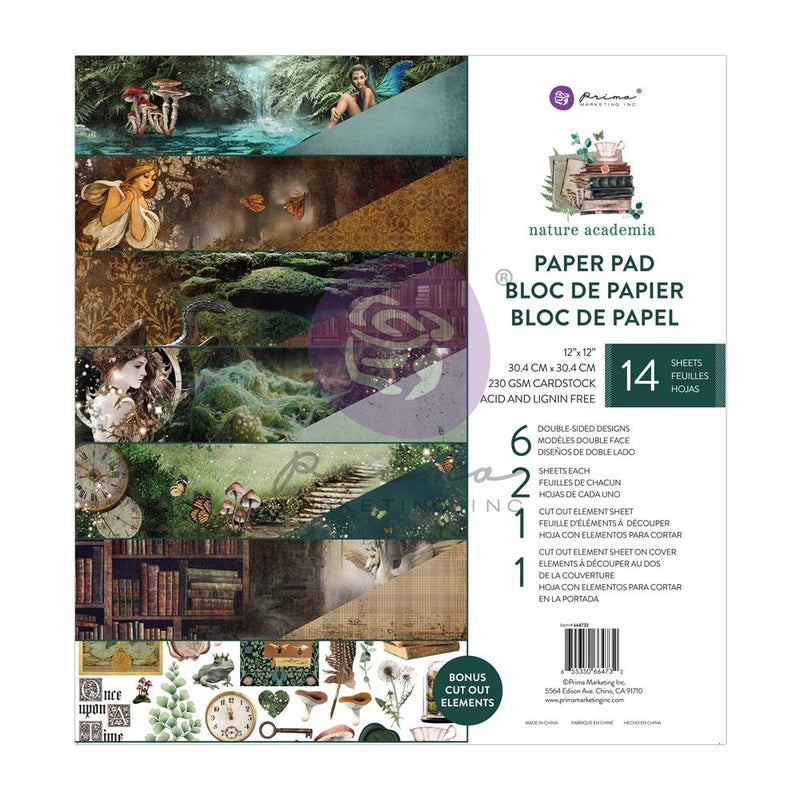 Prima Marketing  D/S 12x12 Paper Pad - Nature Academia, 664732