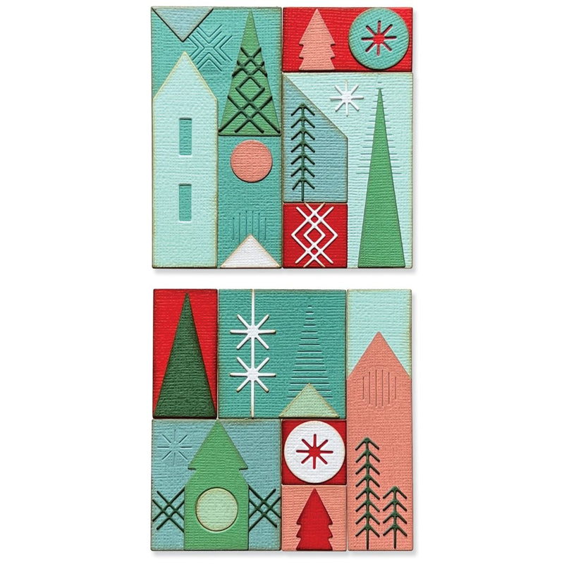 Sizzix Thinlits Dies - Holiday Blocks, 666335 by Tim Holtz