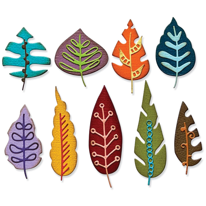 Sizzix Thinlits Dies - Artsy Leaves, 666380 by Tim Holtz