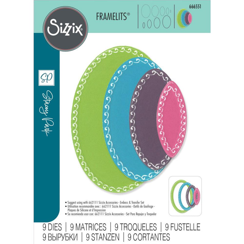 Sizzix Fanciful Framelits Die Set - Clare Classic Ovals, 666551 by Stacey Park