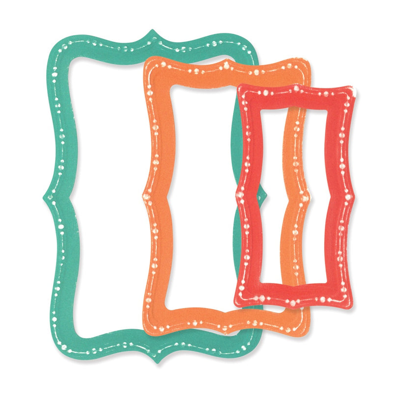 Sizzix Fanciful Framelits Die Set - Doris Dotted Top Note, 666552 by Stacey Park