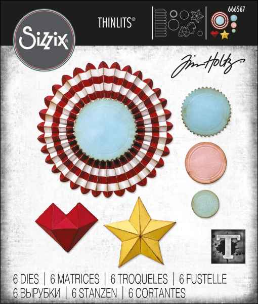 Sizzix - Vault Rosettes Thinlits, 666567 by: Tim Holtz