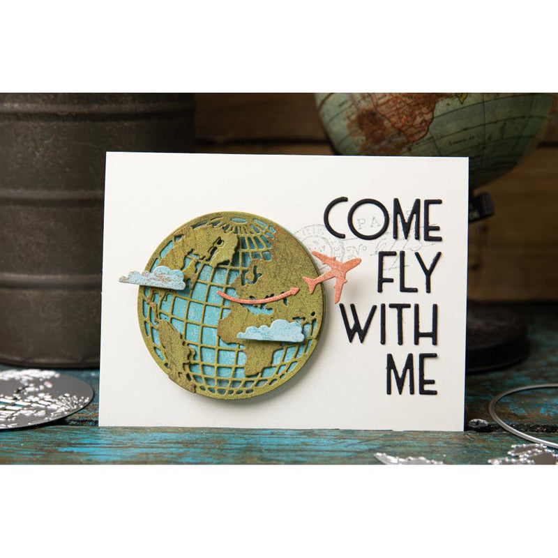 Sizzix Thinlits Die Set - Vault World Travel, 666606 by: Tim Holtz