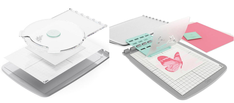 Sizzix I Want Both - Stencil & Stamp Tool + Stamp & Spin Tool, 666614/ 664896