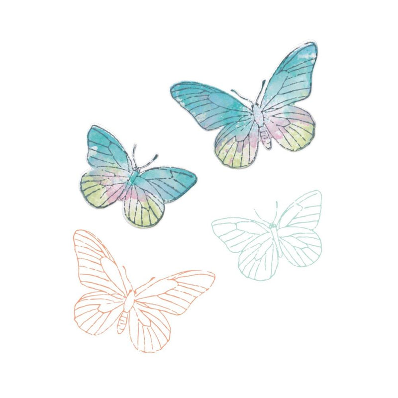 49 & Market - Stamp & Framelits Set - Painted Pencil Butterflies, 666634 by Sizzix