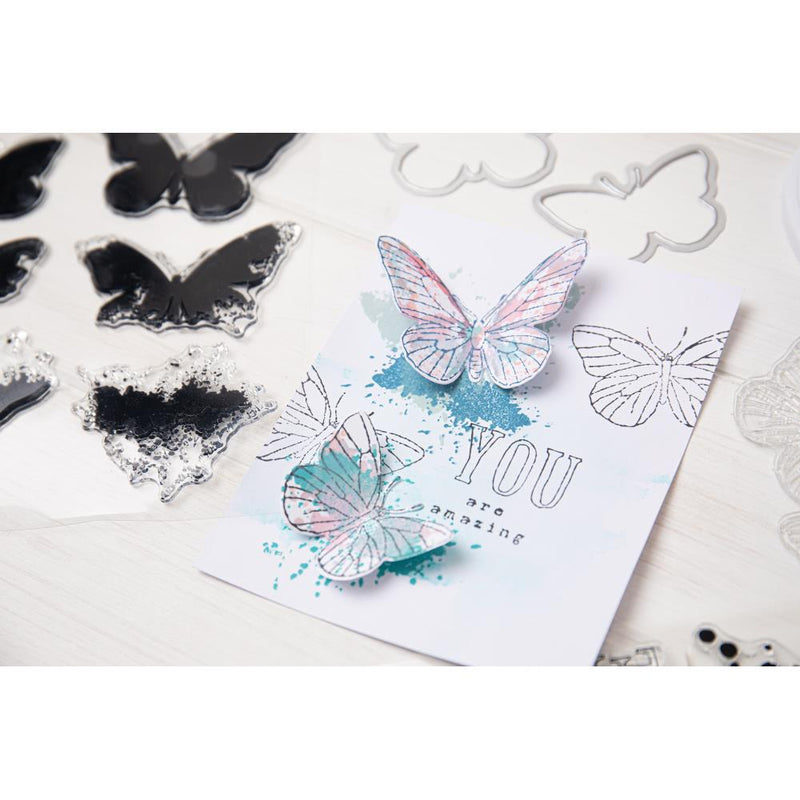 49 & Market - Stamp & Framelits Set - Painted Pencil Butterflies, 666634 by Sizzix