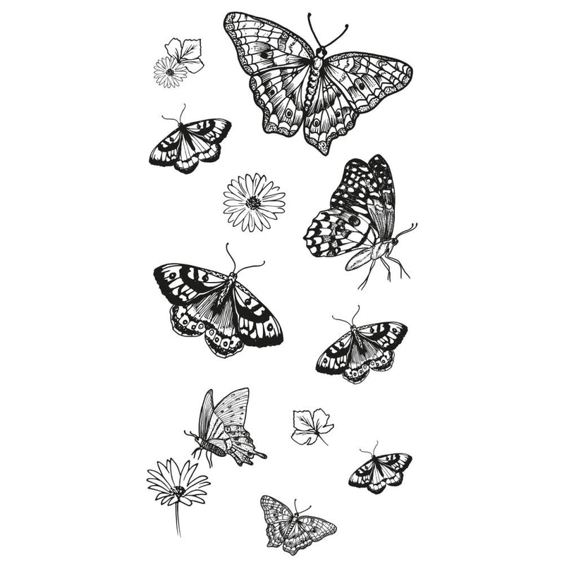 Sizzix Clear Stamps Set 13PK – Nature Butterflies, 666642 By Lisa Jones