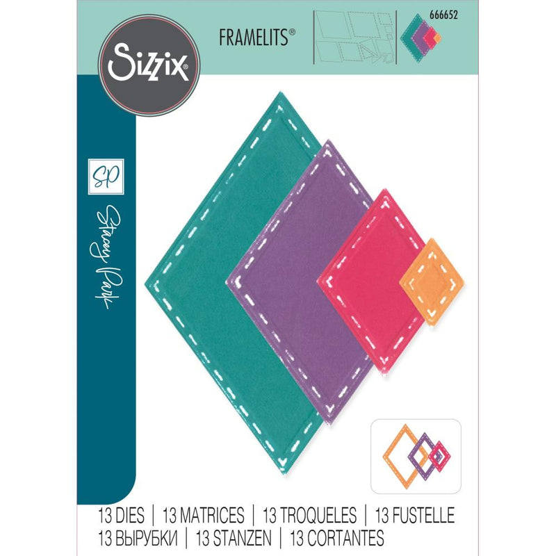 Sizzix Fanciful Framelits Die Set - Katy Deco Diamonds, 666652 by Stacey Park