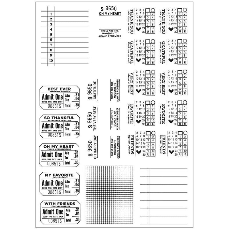 49 & Market A5 Stamps w/Framelits - Forever Journal Essentials, 666705 by Sizzix