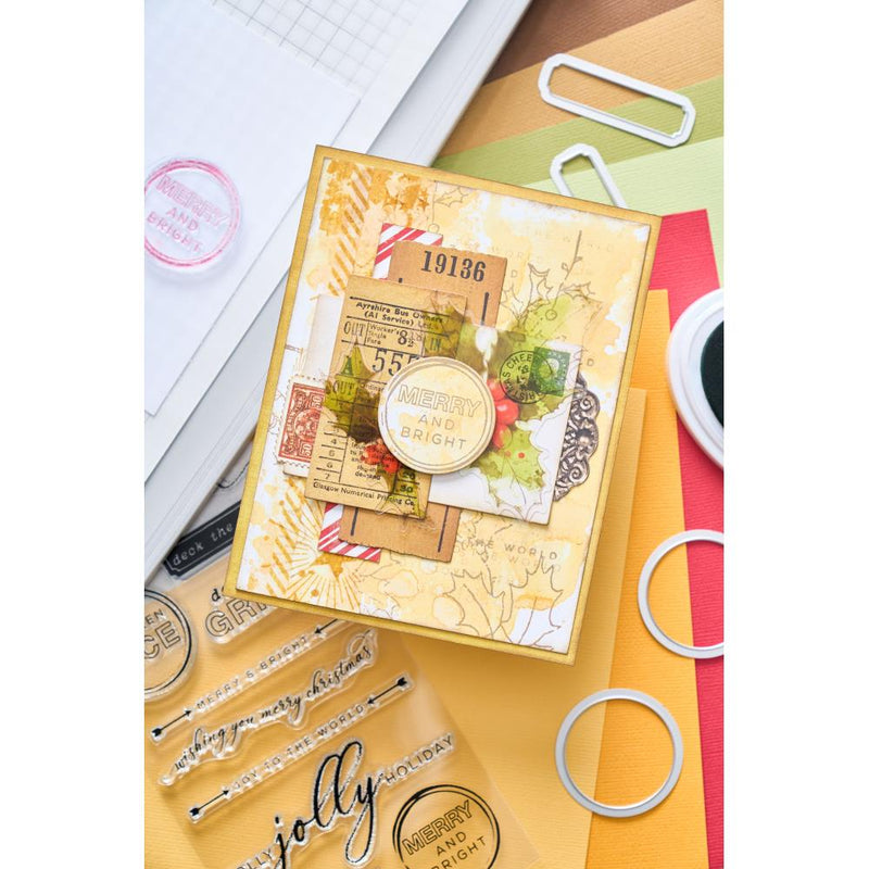 49 & Market Stamps w/Framelits - Jolly Sentitments, 666707 by Sizzix