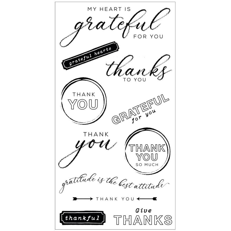 49 & Market Stamps w/Framelits - Thankful Sentitments, 666708 by Sizzix