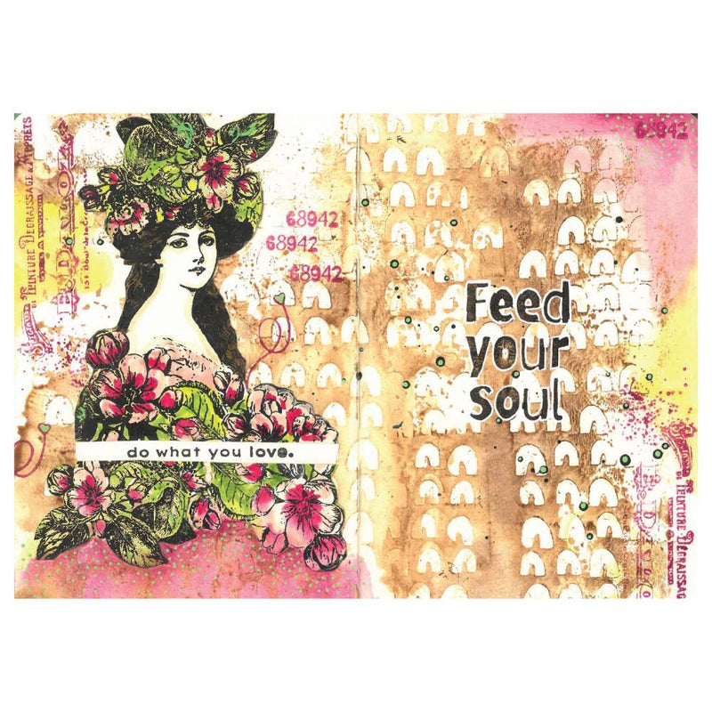 Coming Soon - Sizzix Studio -  Clear Stamp & Stencil Set - Feed Your Soul, 666755 by Cat Kerr