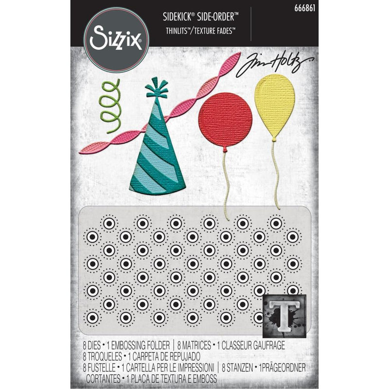 Sizzix Vault Side-Order Thinlits/Texture Fade - Celebrate, 666861 by: Tim Holtz