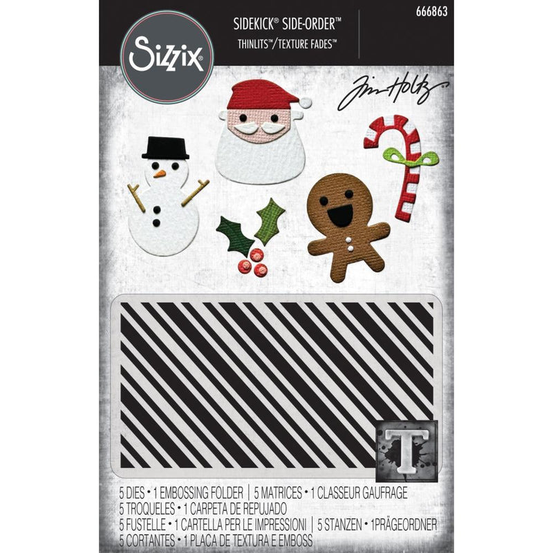 Sizzix Vault Side-Order Thinlits/Texture Fade - Christmas Minis,  666863 by: Tim Holtz