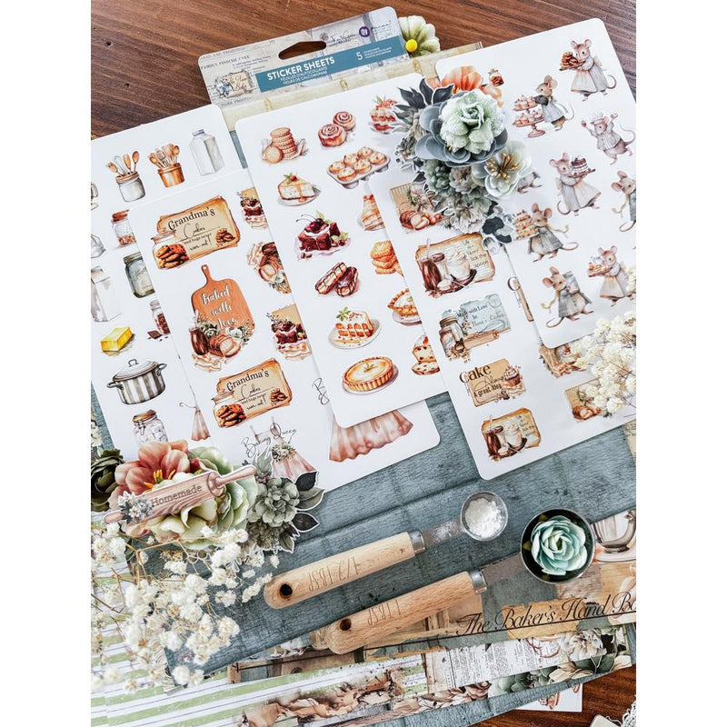 Prima Marketing Stickers 5Pc - The Home Baker, 672690 by: The 3 Girls Tale