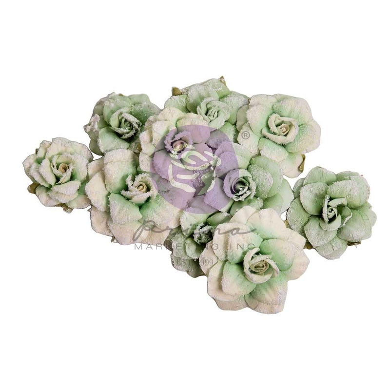 Prima Marketing Paper Flowers, Mint Chip Roses - The Home Baker, 672744 by: The 3 Girls Tale