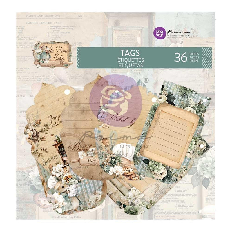 Prima Marketing Tags 36Pc - The Home Baker, 672805 by: The 3 Girls Tale