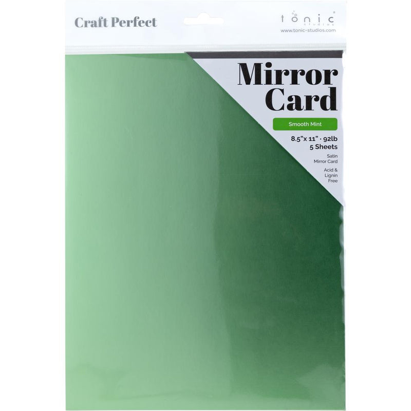 Craft Perfect Satin Mirror Cardstock 8.5X11 5Pc - Smooth Mint, 9465E