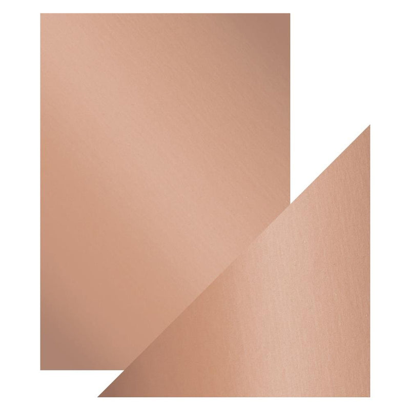 Craft Perfect Satin Mirror Cardstock 8.5X11 5Pc - Burnished Rose, 9488E