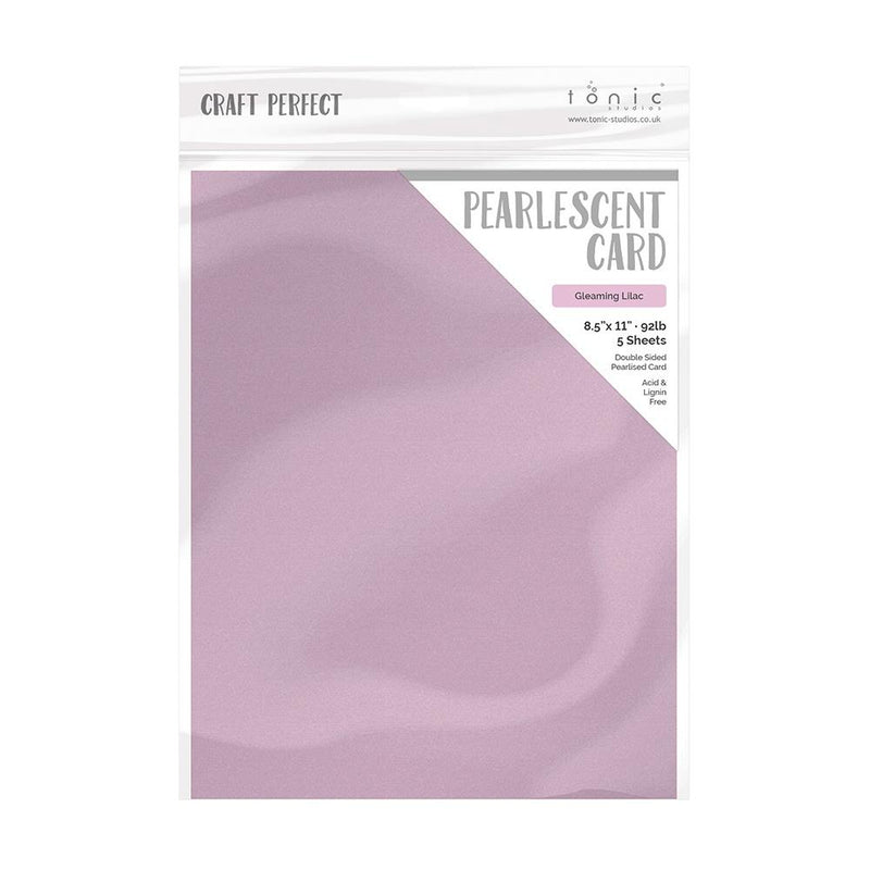 Craft Perfect Pearlescent Cardstock 8.5X11 5Pc - Gleaming Lilac, 9534E