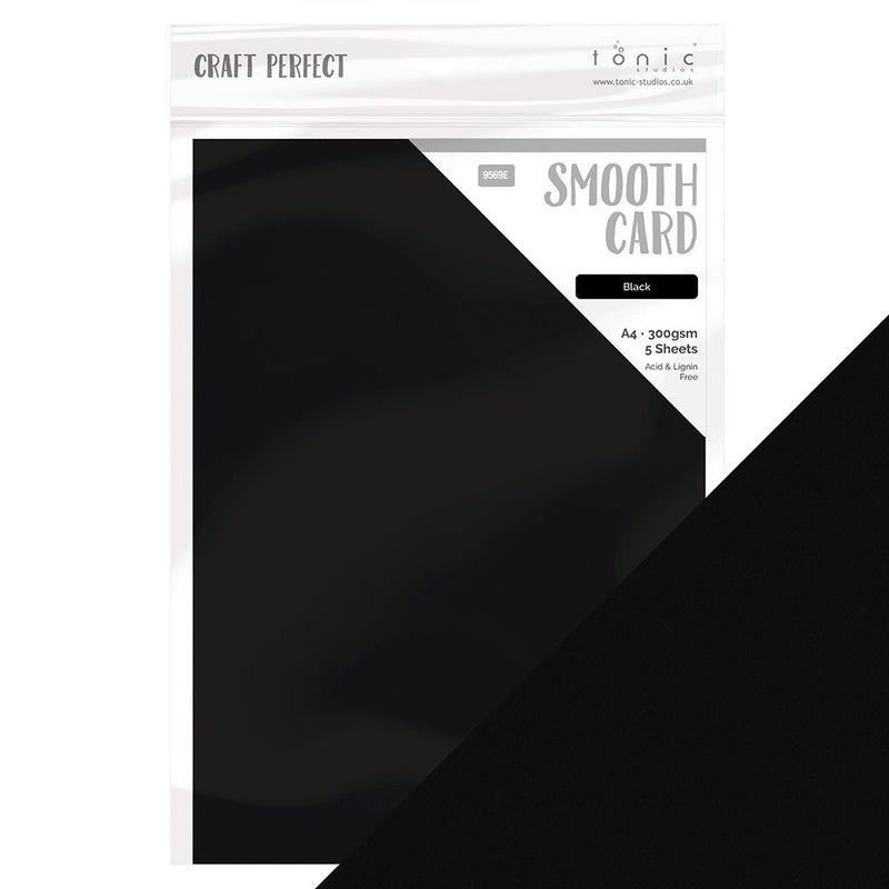 Craft Perfect Smooth Cardstock A4 5/Pc - Black, 9569E