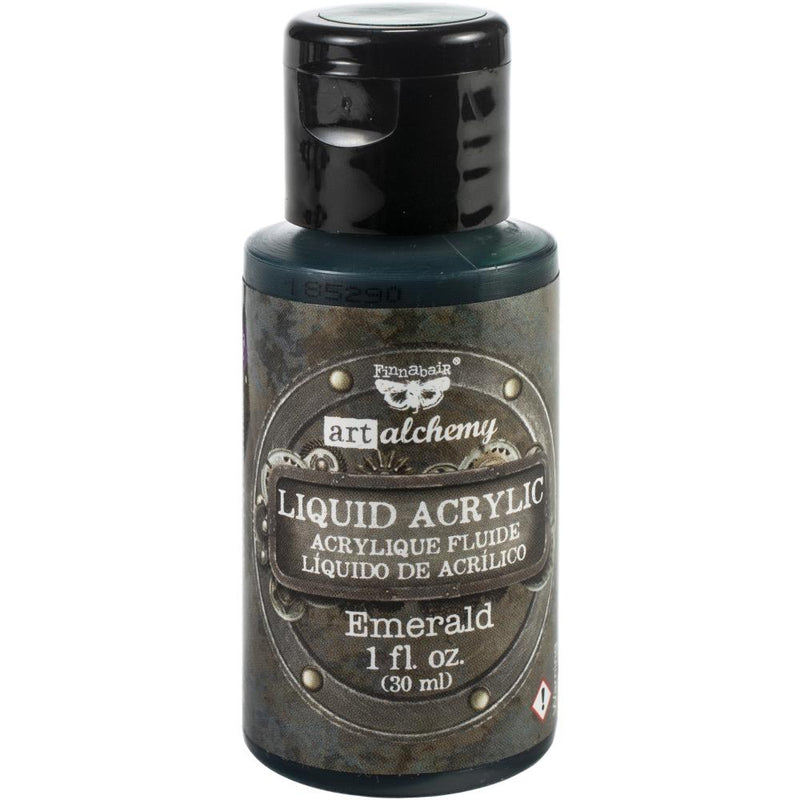 Finnabair Art Alchemy Liquid Acrylic Paint 1oz - Emerald, 967314