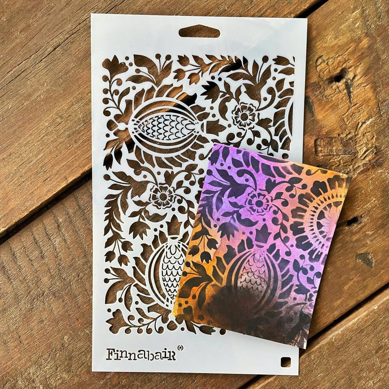 Finnabair Stencil 6x9, Folk Florals, 969752