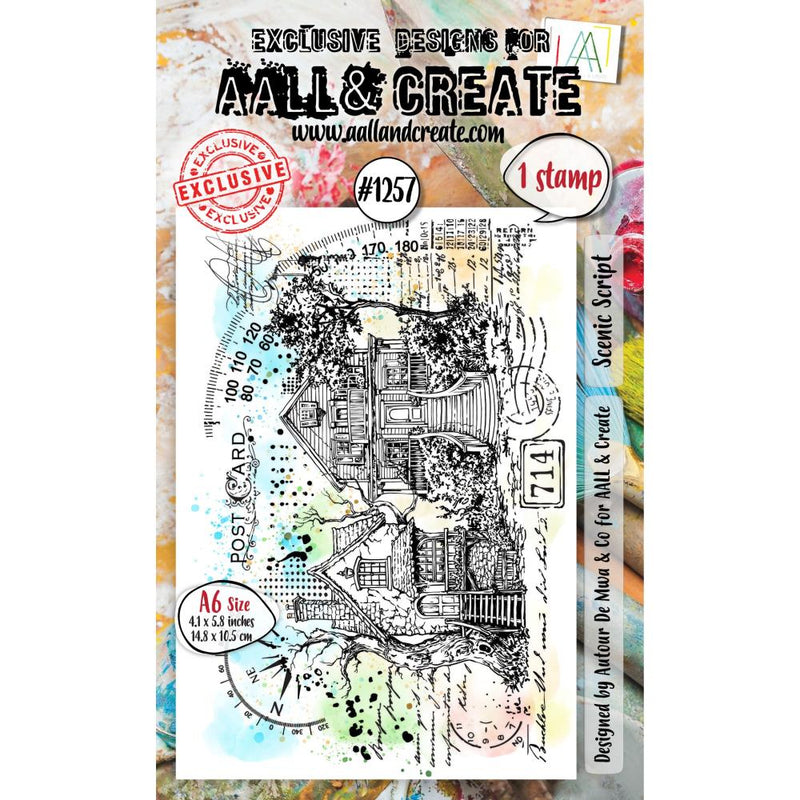 AALL & Create A6 Clear Stamp Set - Scenic Script, AALL-TP-1257